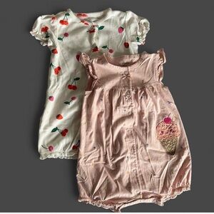 Carter's 18Months Cherry and Ice Cream Romper Duo